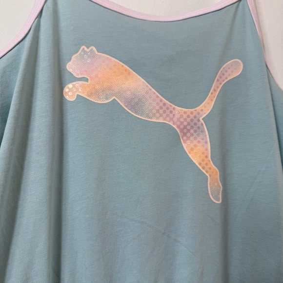 Puma Girls' Blue and Pink Sleeveless Romper - Picture 6 of 6